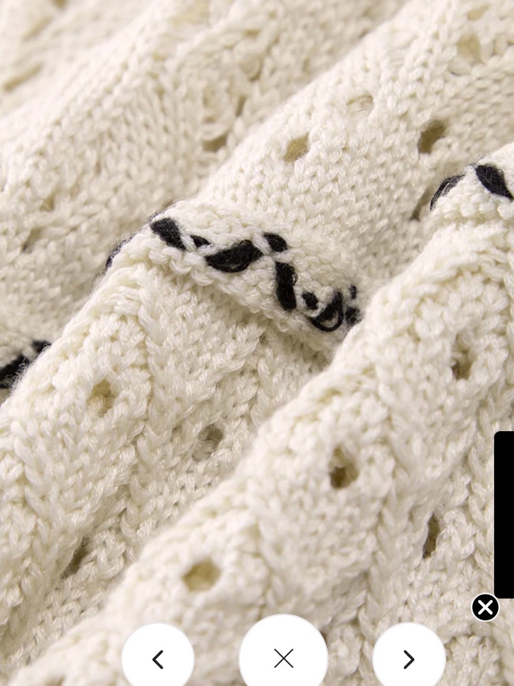 Crochet Knit Dress with Black Trim NWT - Picture 3 of 6